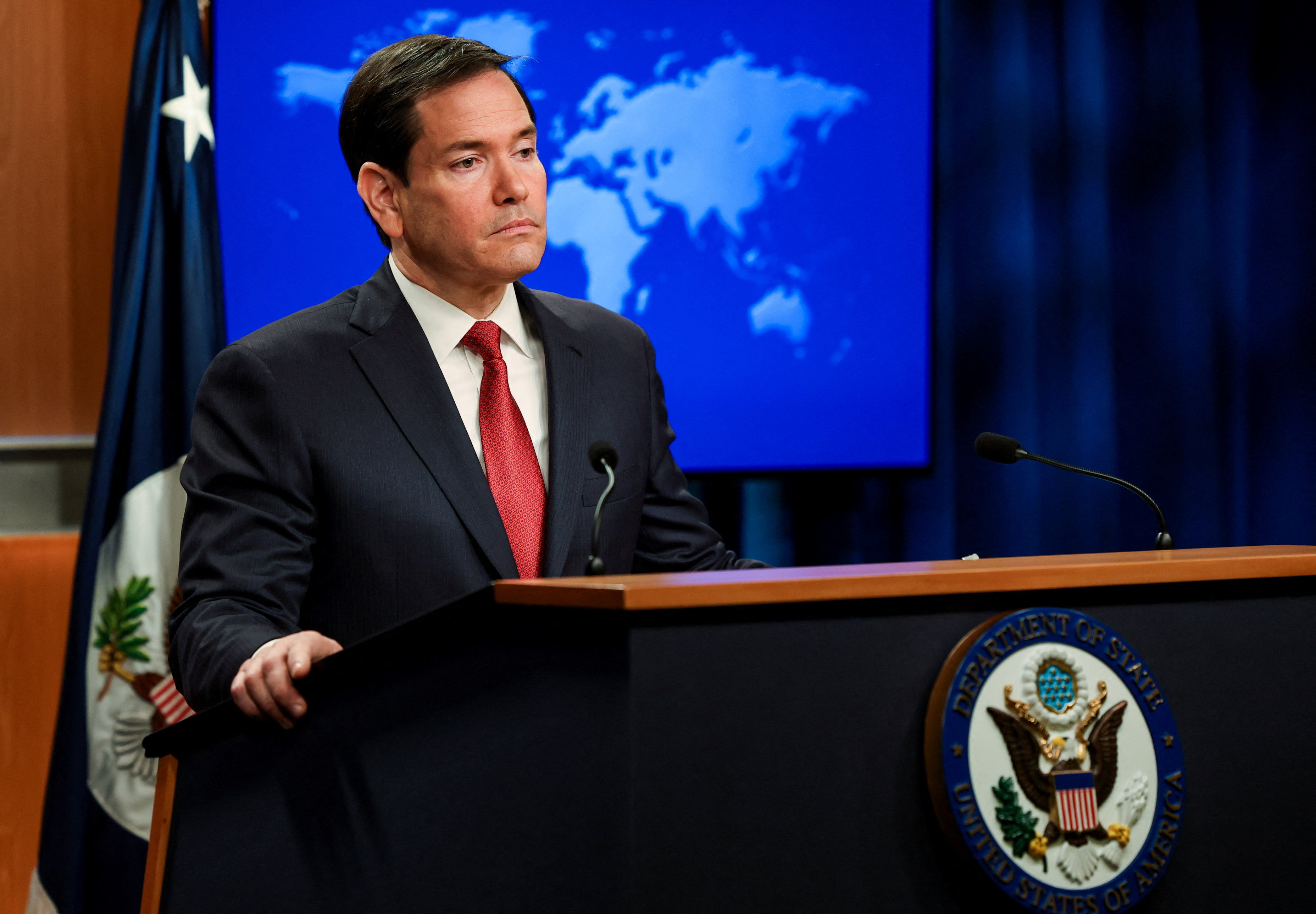 U.S. Secretary of State Rubio holds end-of-year press conference at the State Department in Washington