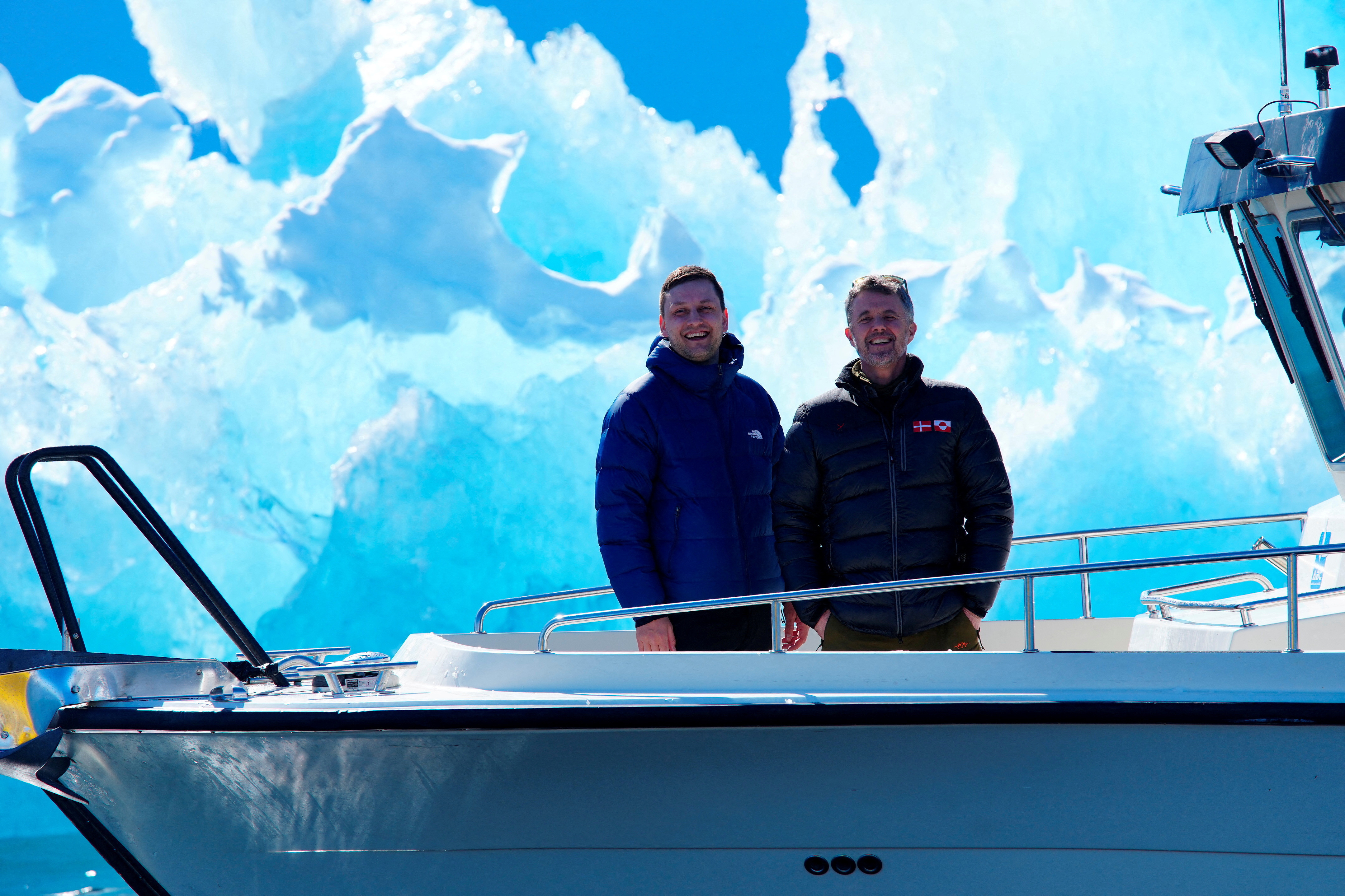 FILE PHOTO: Denmark's King Frederik and Greenland's Prime Minister Jens-Frederik Nielsen visit Nuuk fjord
