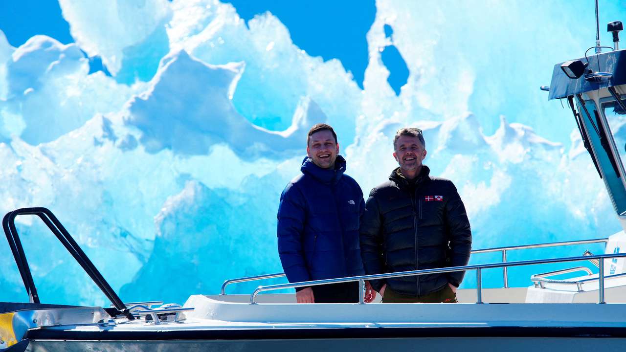 FILE PHOTO: Denmark's King Frederik and Greenland's Prime Minister Jens-Frederik Nielsen visit Nuuk fjord