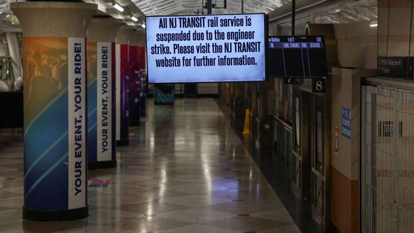 New Jersey Transit workers strike in New Jersey