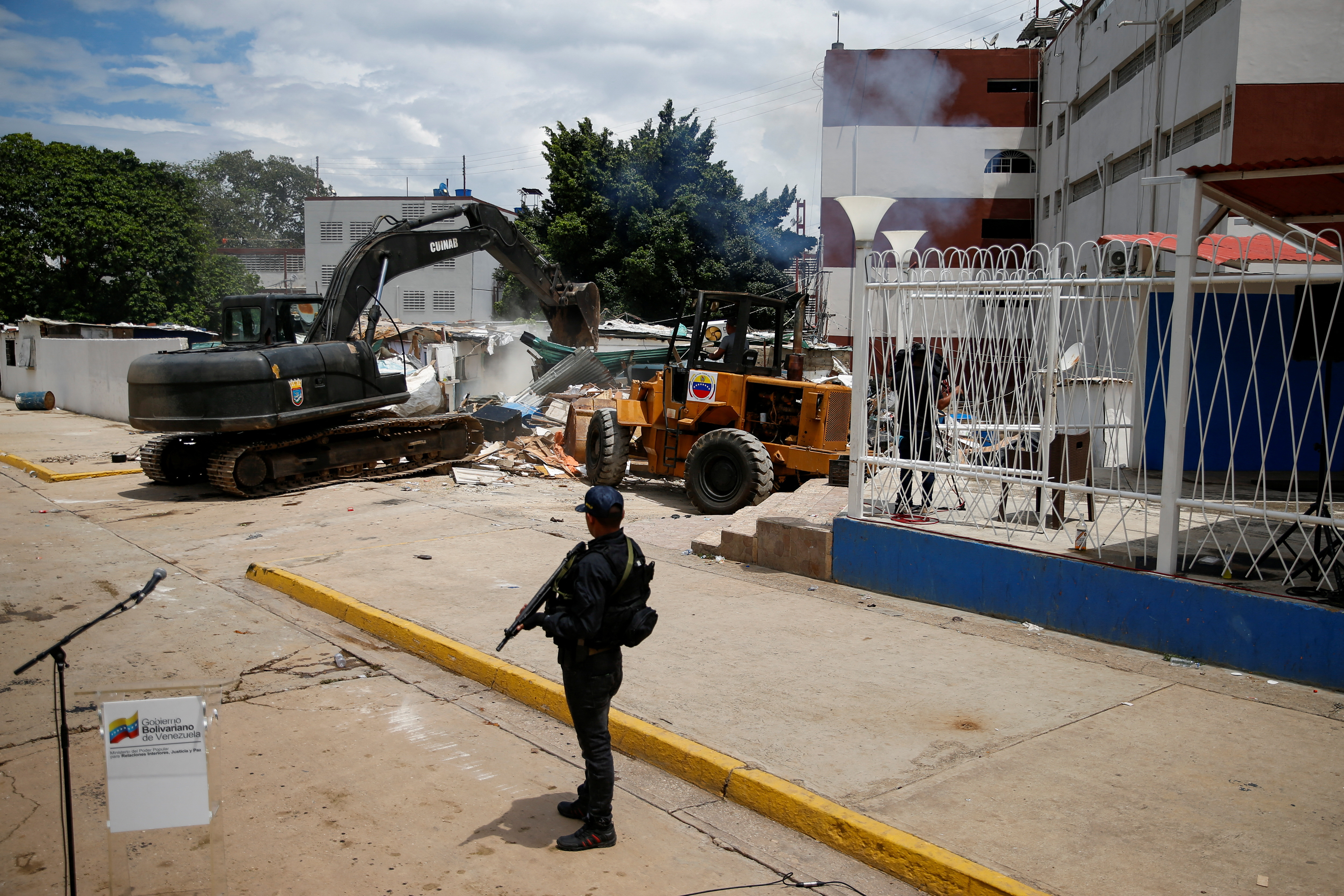 Venezuela's government shows Aragua jail after taking it over, in Tocoron