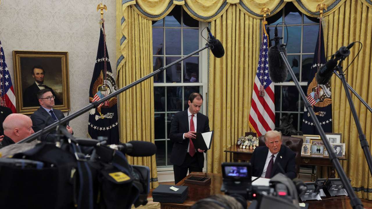 U.S. President Donald Trump at the Oval Office in Washington