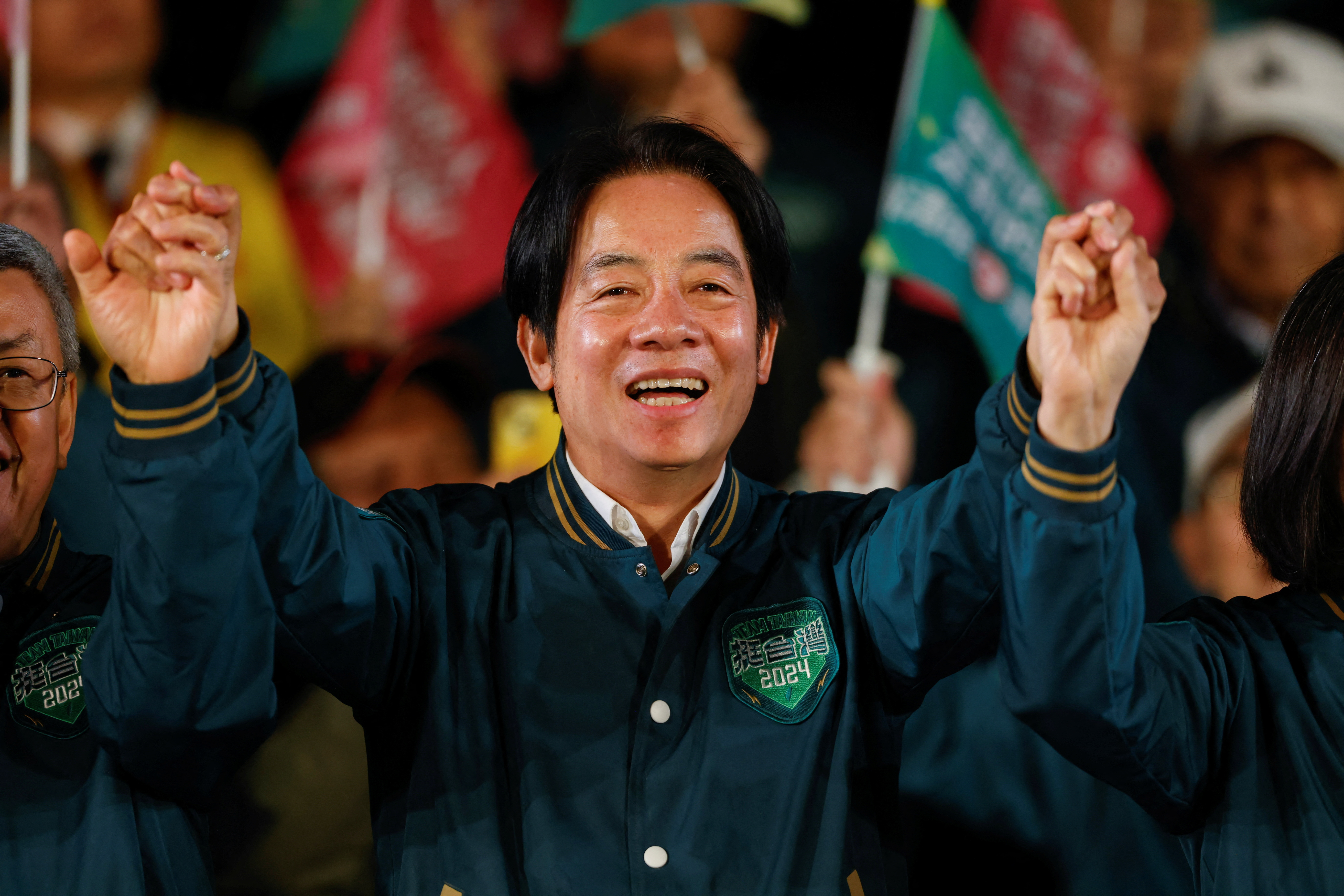 Campaign rally ahead of the elections in Taipei, Taiwan