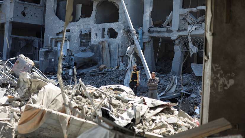 Aftermath of Israeli strikes in Gaza City