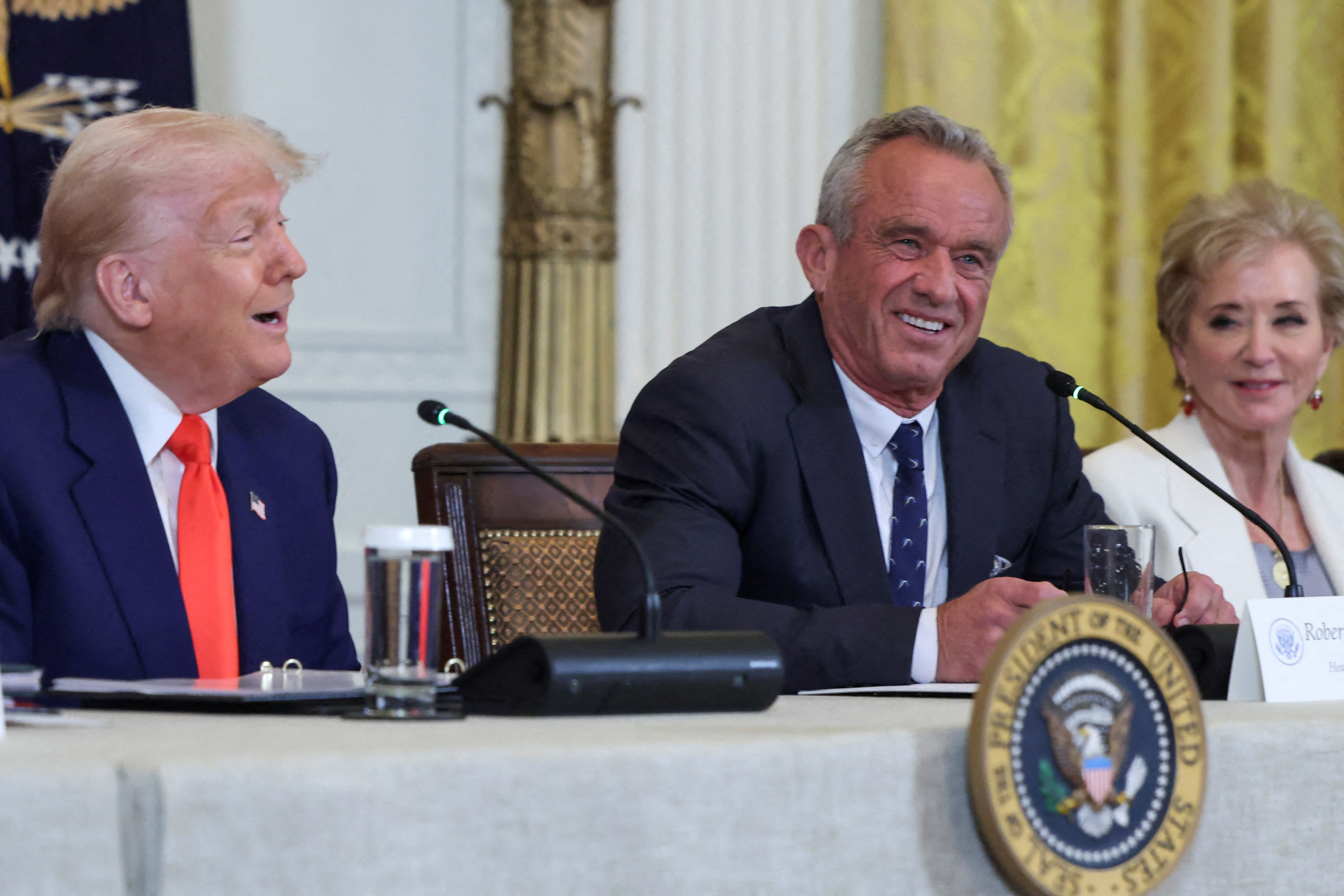 FILE PHOTO: U.S. President Trump attends a MAHA Commission event, at the White House