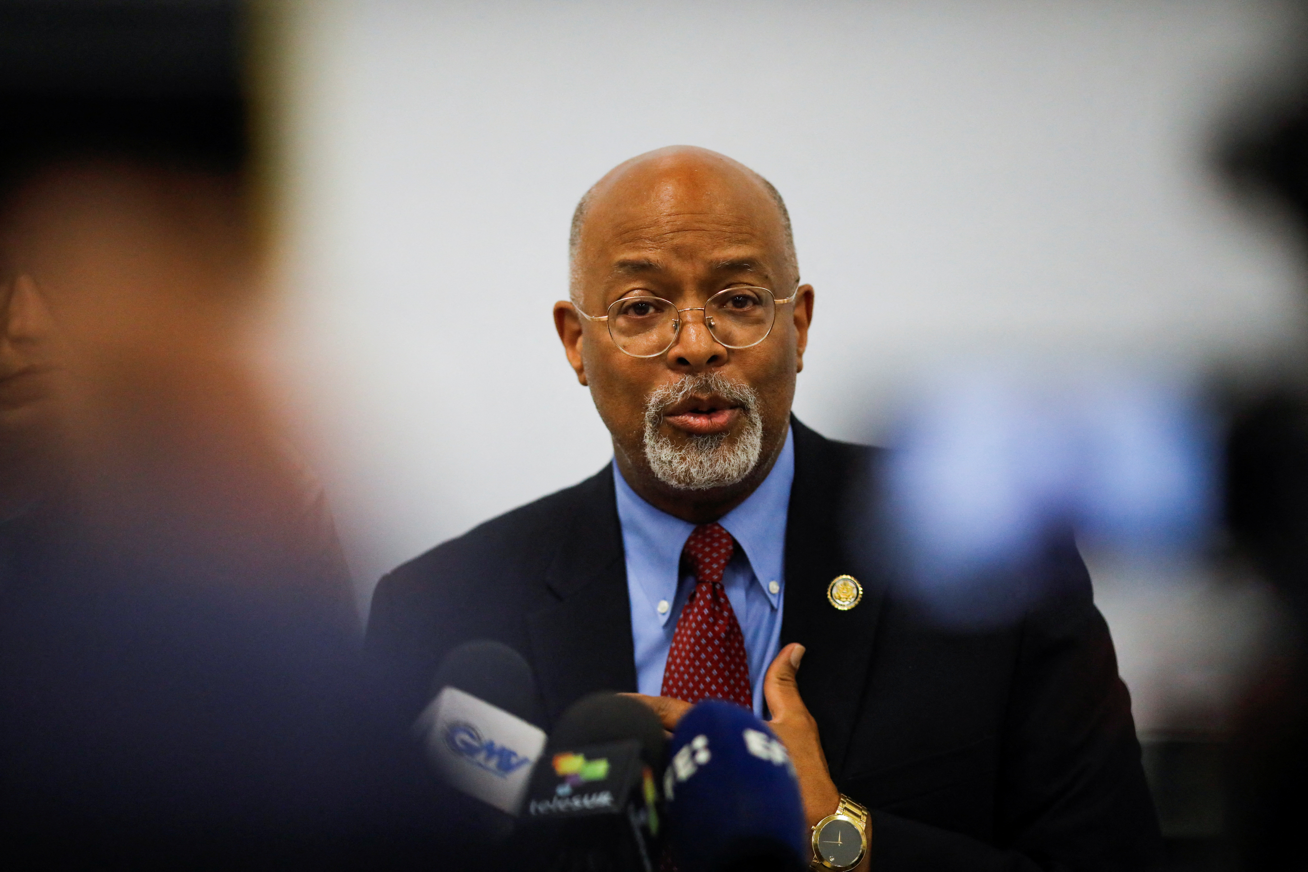 FILE PHOTO: U.S. Representative Glenn Ivey (D-MD) advocates for the release of Abrego during visit to El Salvador