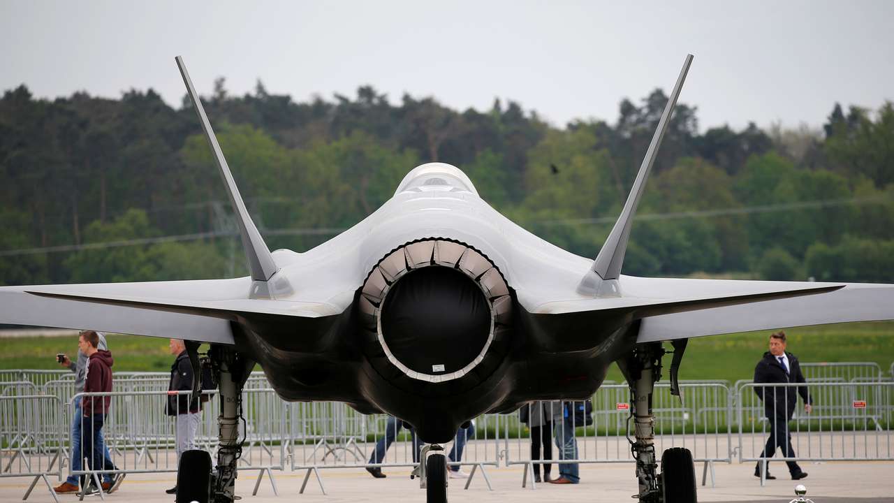 A Lockheed Martin F-35 aircraft is seen at the ILA Air Show in Berlin