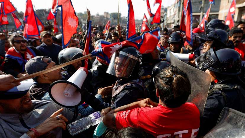 Pro-monarchist protesters clash with police in Nepal