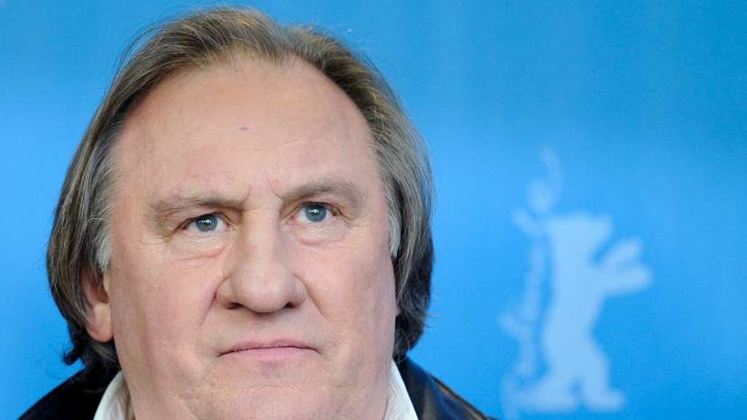 FILE PHOTO: Actor Depardieu poses during photocall at 66th Berlinale International Film Festival in Berlin
