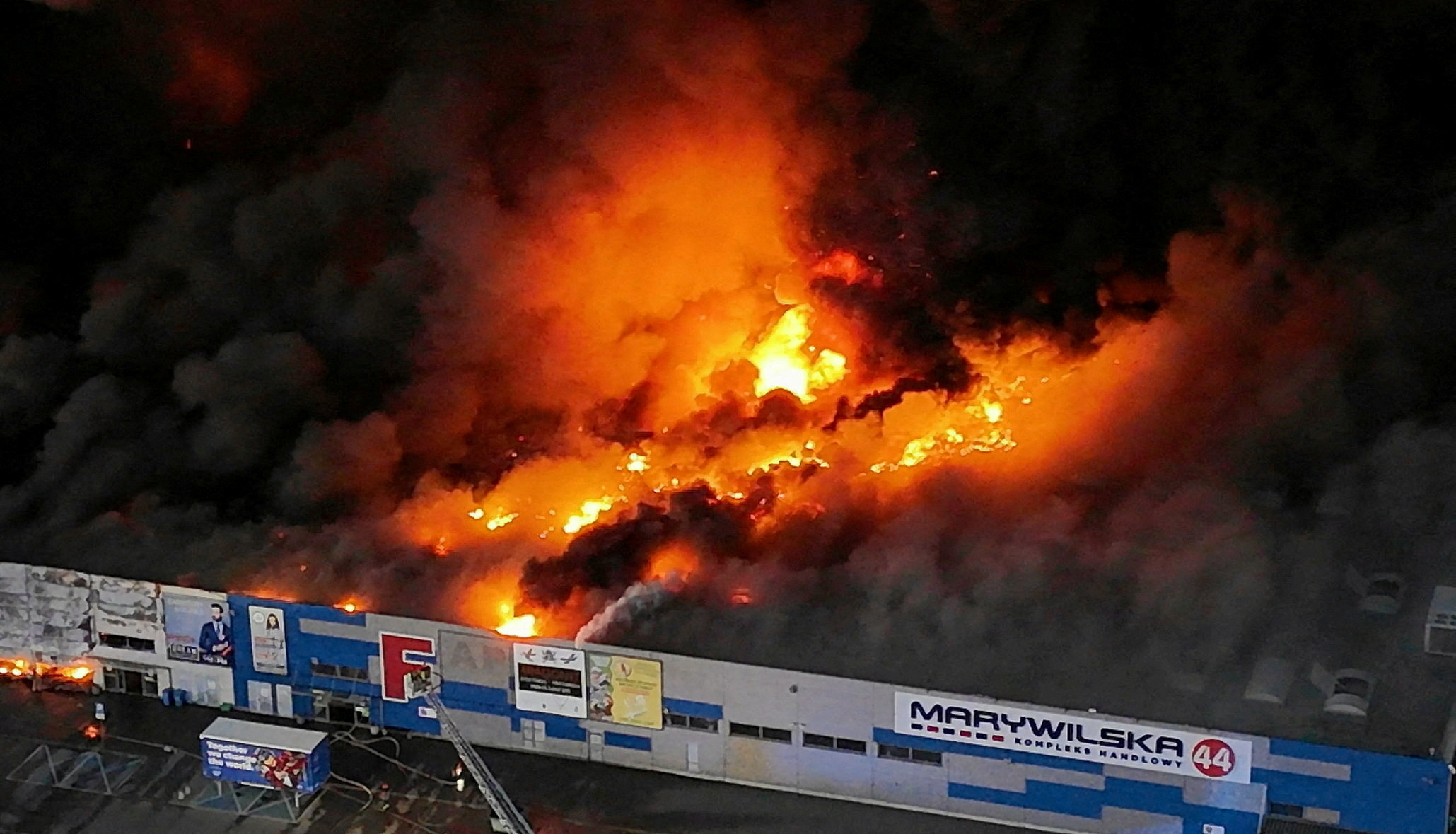 FILE PHOTO: Shopping centre ablaze in Warsaw