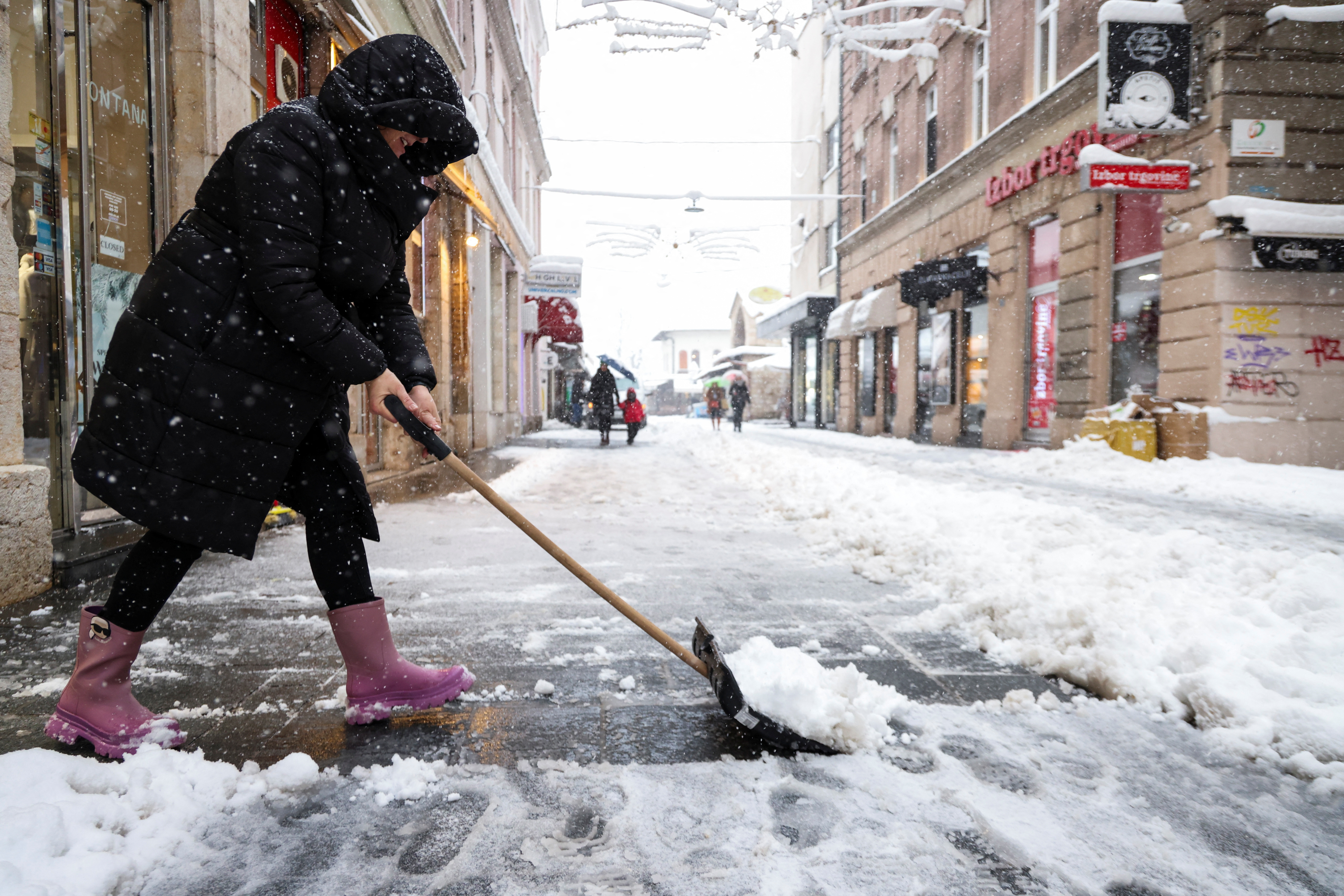Snowstorm in Sarajevo