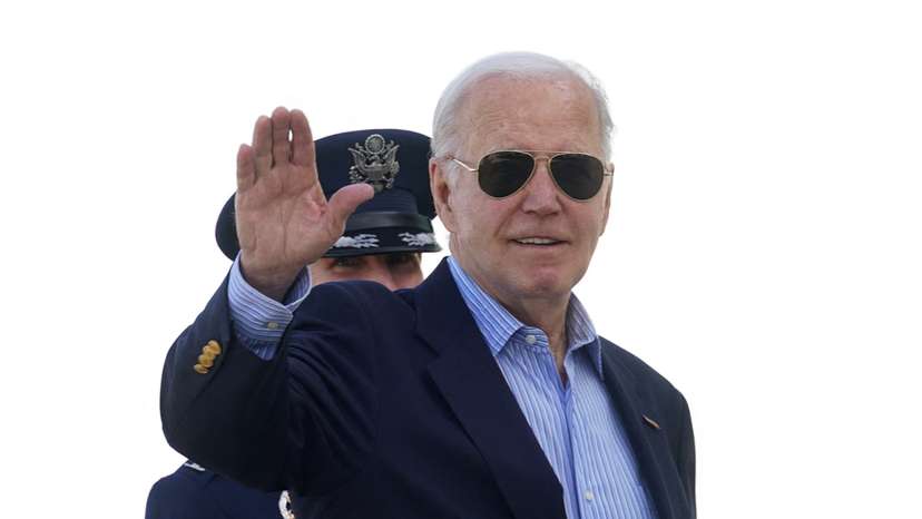 Biden boards Air Force One as he departs Washington for the G7 in Italy