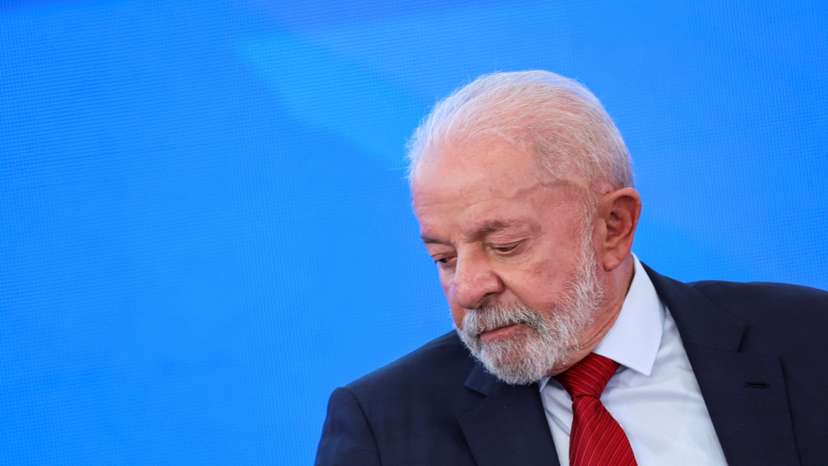 Brazil's President Luiz Inacio Lula da Silva attends a ceremony at the Planalto Palace in Brasilia