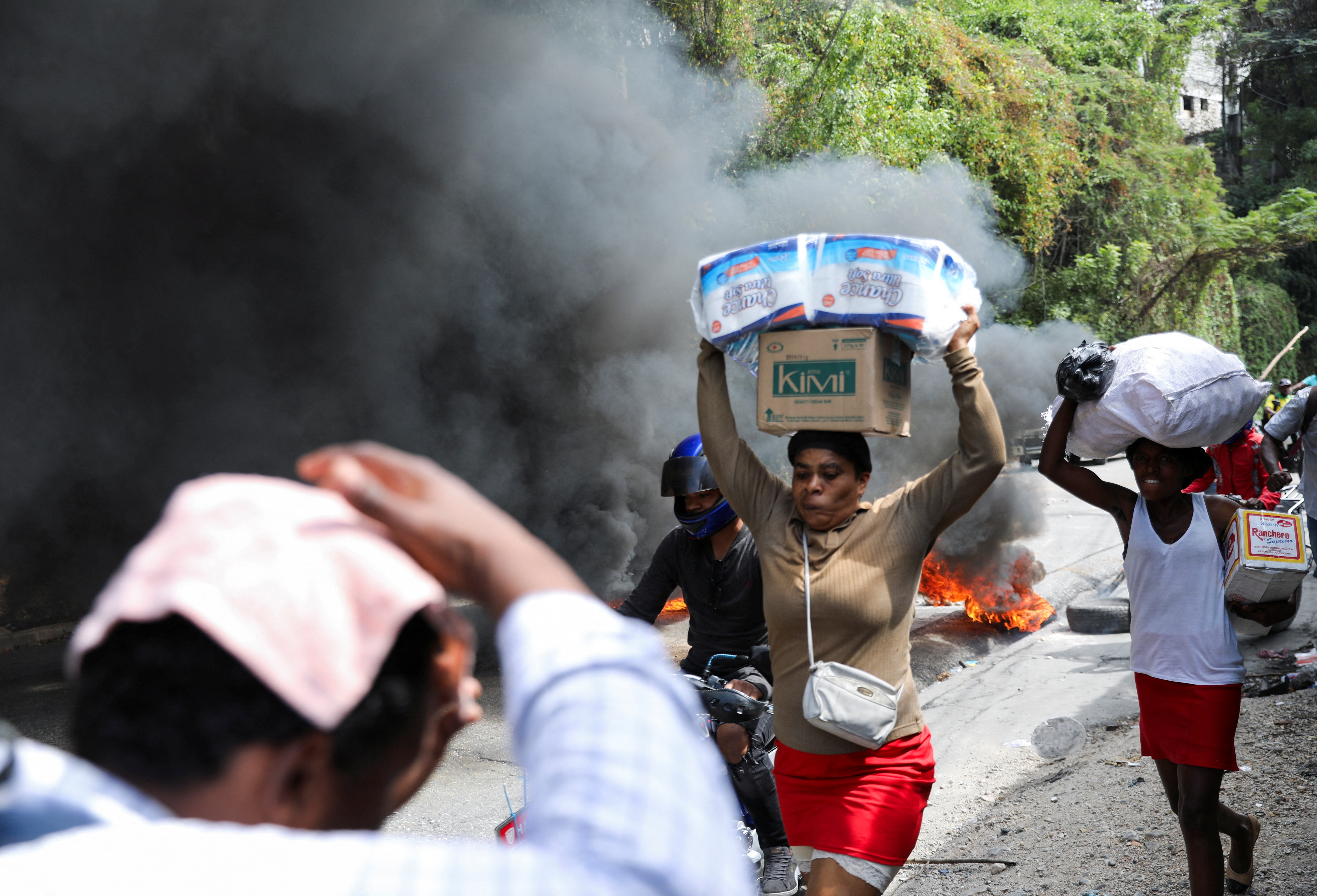 Haitians protest against Prime Minister Ariel Henry, in Port-au-Prince