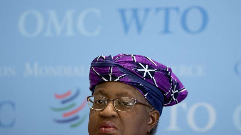 FILE PHOTO: WTO Director-General Ngozi Okonjo-Iweala attends a news conference in Geneva
