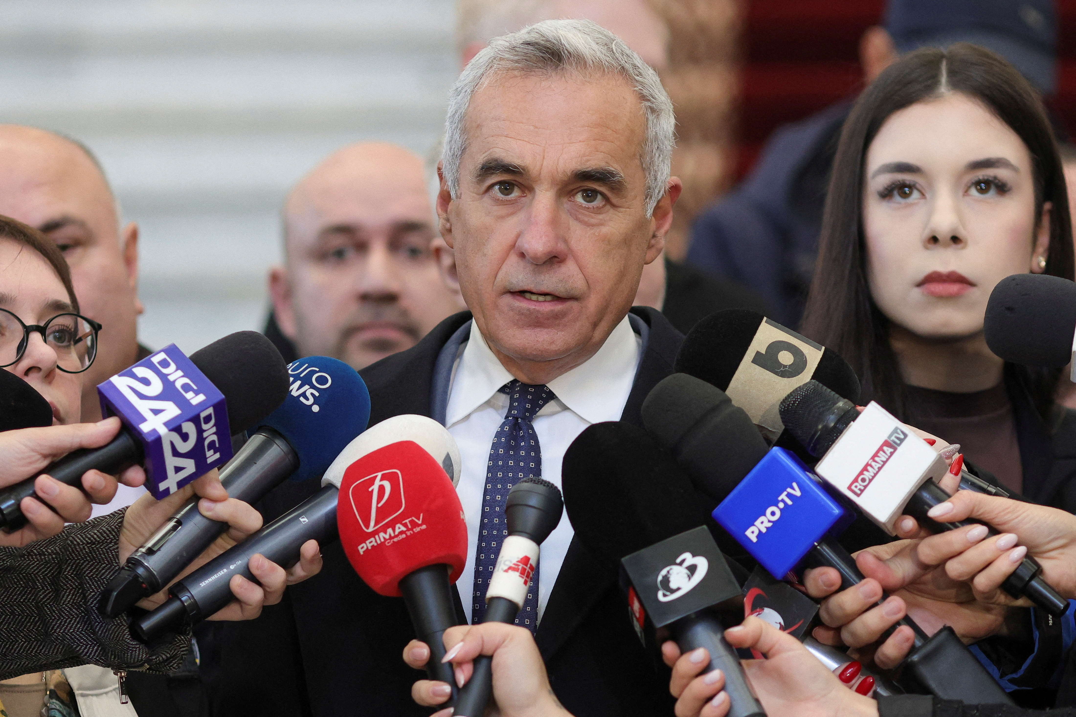 FILE PHOTO: Romanian far-right presidential election candidate Calin Georgescu at the Bucharest Court of Appeal