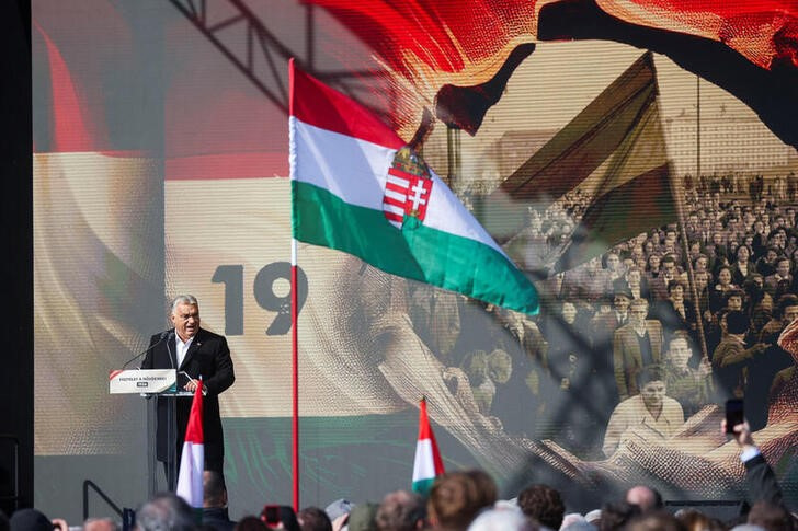 Celebrations of the 68th anniversary of the Hungarian Uprising of 1956, in Budapest