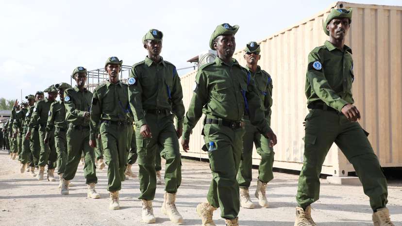 FILE PHOTO: EU-trained Somali special police forces handed over to government to bolster Mogadishu security