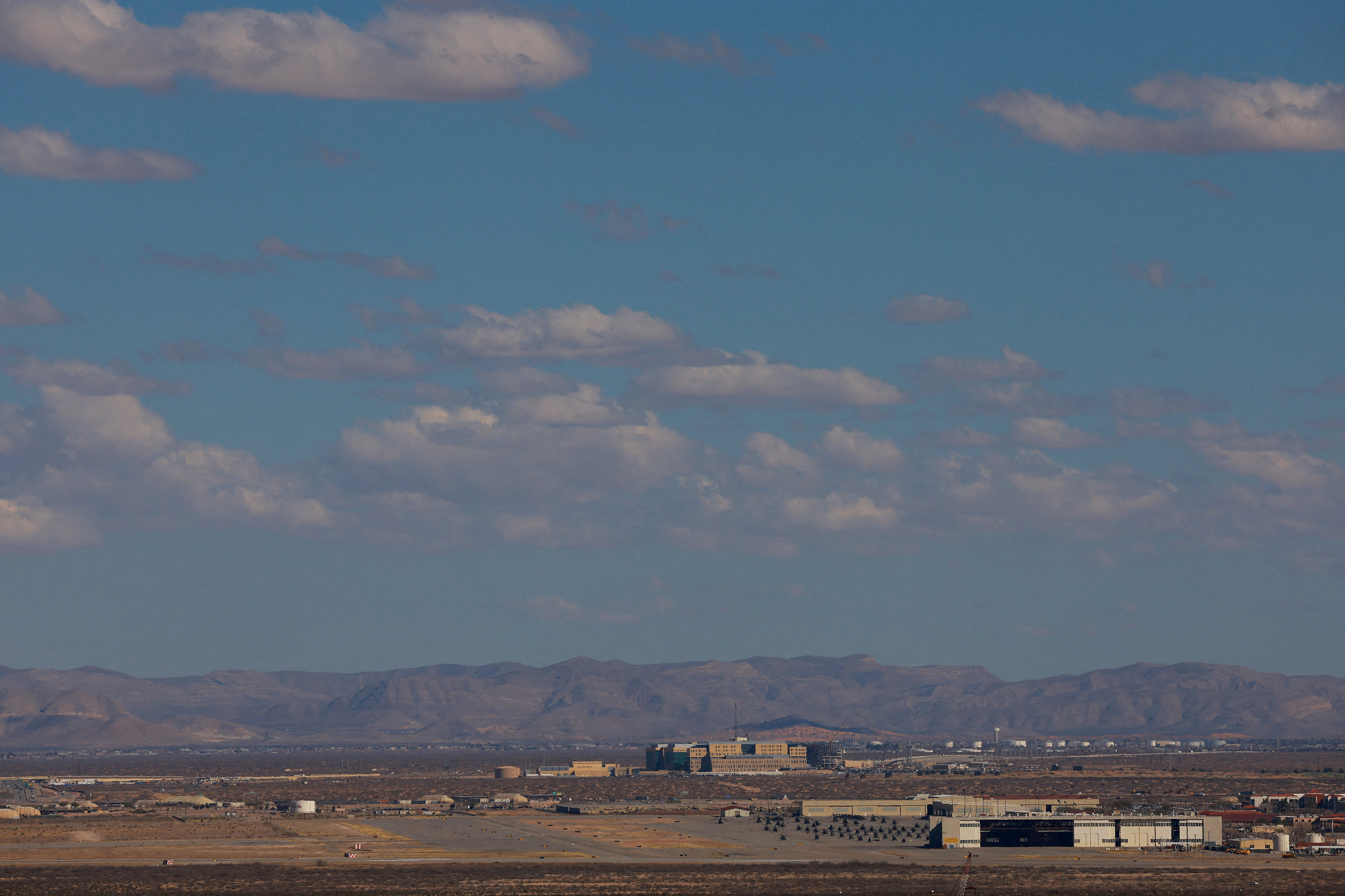 FILE PHOTO: El Paso International Airport after temporary closure of its airspace was lifted