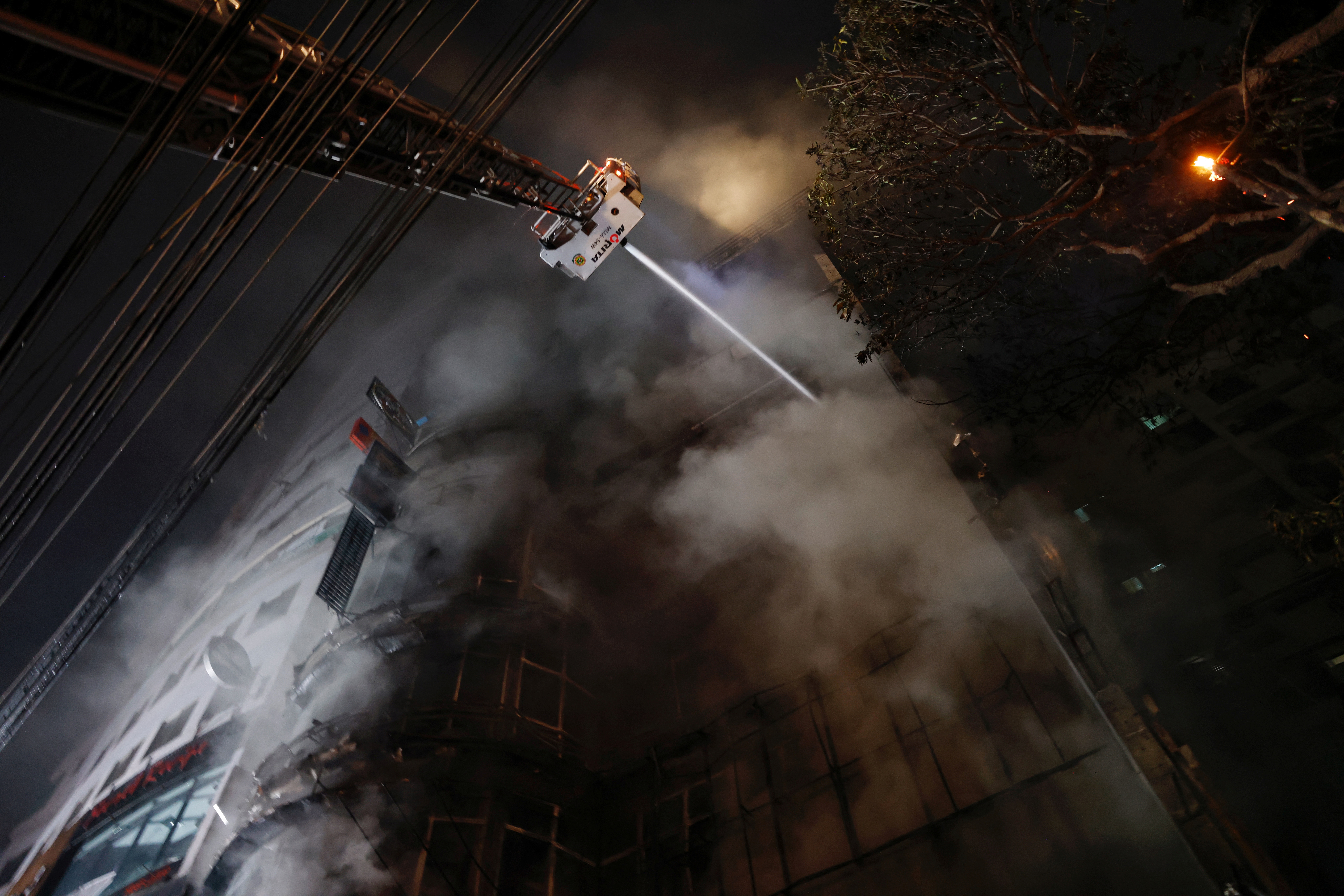 Fire broke out in a multi storey building in Dhaka