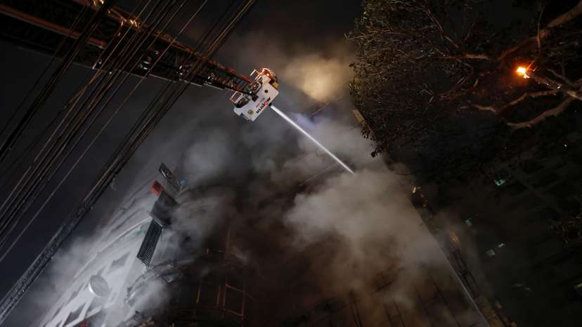 Fire broke out in a multi storey building in Dhaka