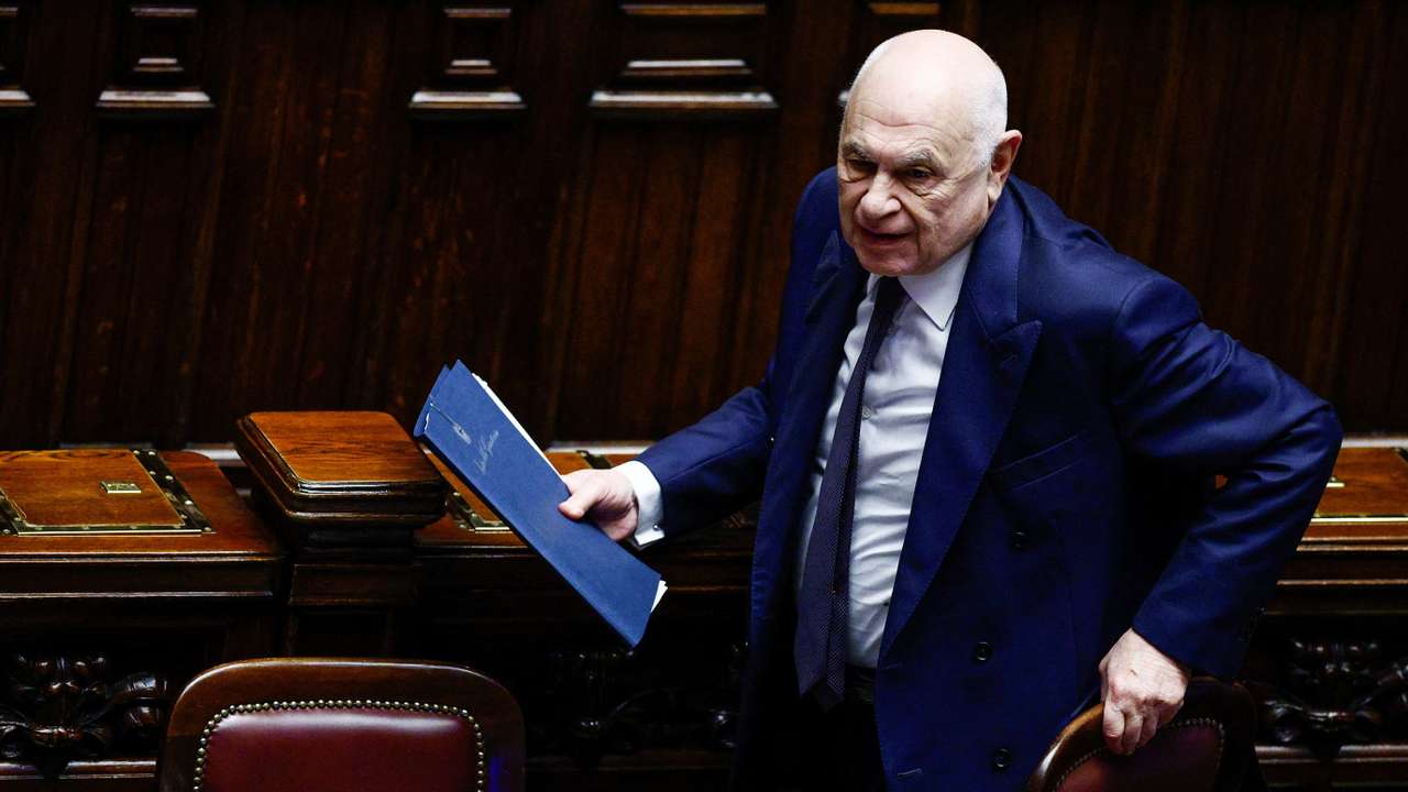 Italy's Interior Minister Piantedosi and Justice Minister Nordio address the lower house of parliament, in Rome