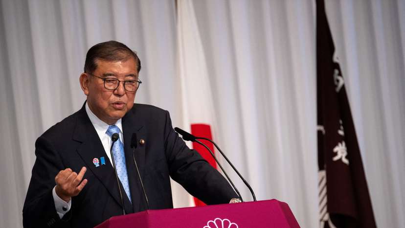 Japan's PM Ishiba holds press conference day after upper house election, in Tokyo