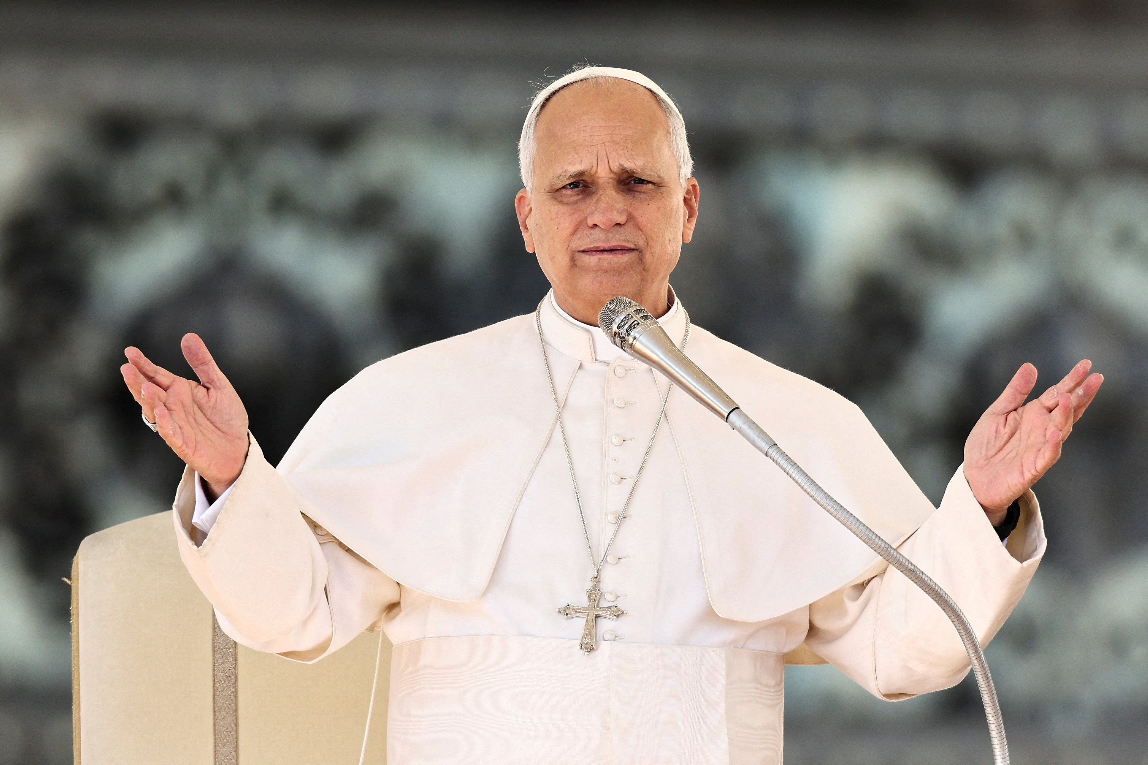 FILE PHOTO: Pope Leo XIV holds a Jubilee audience in Saint Peter's Square
