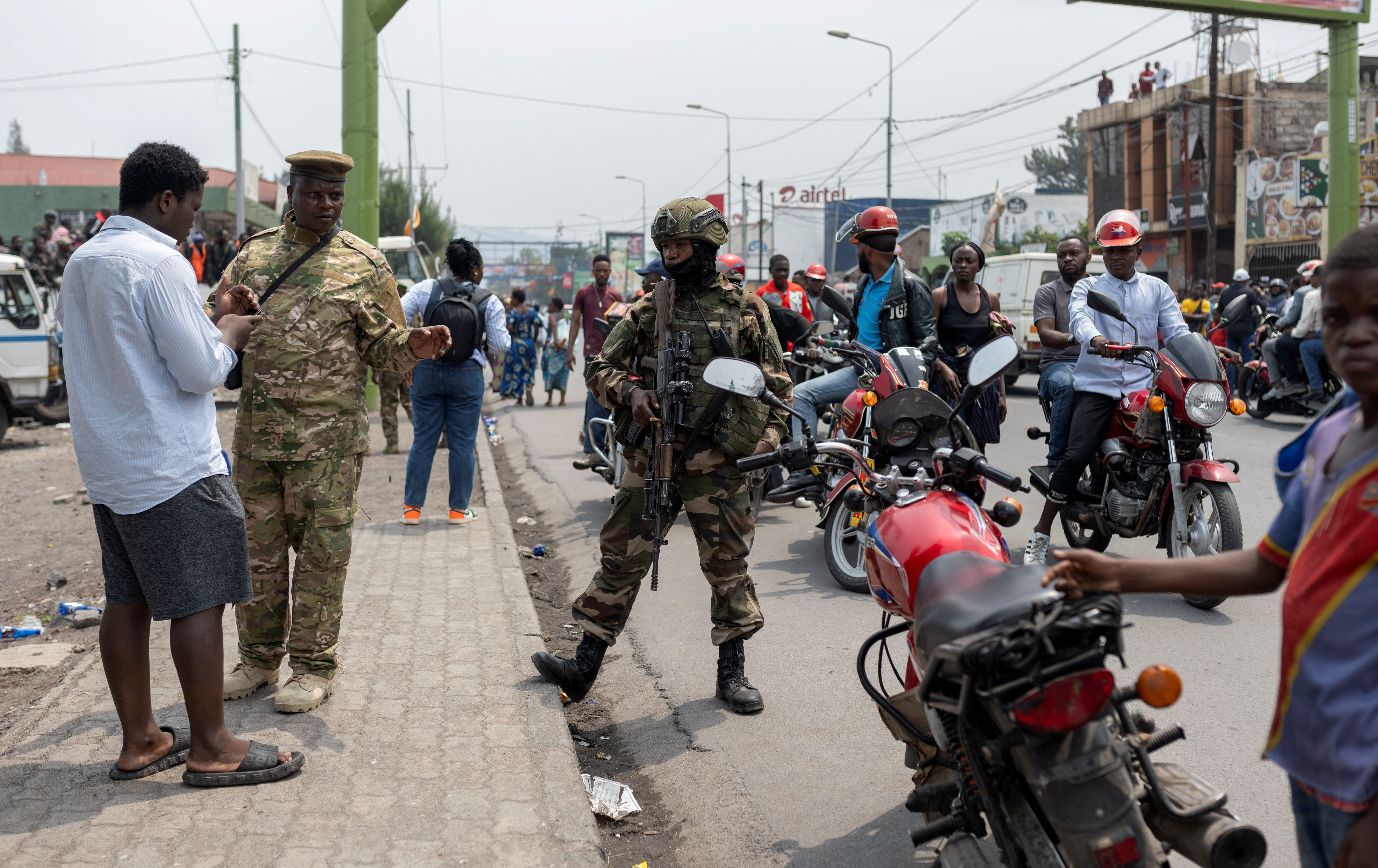 Members of the M23 rebel group in Goma