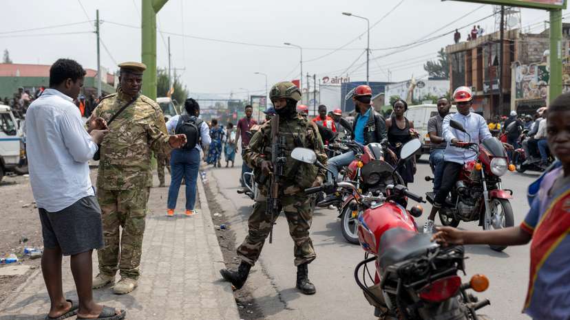 Members of the M23 rebel group in Goma