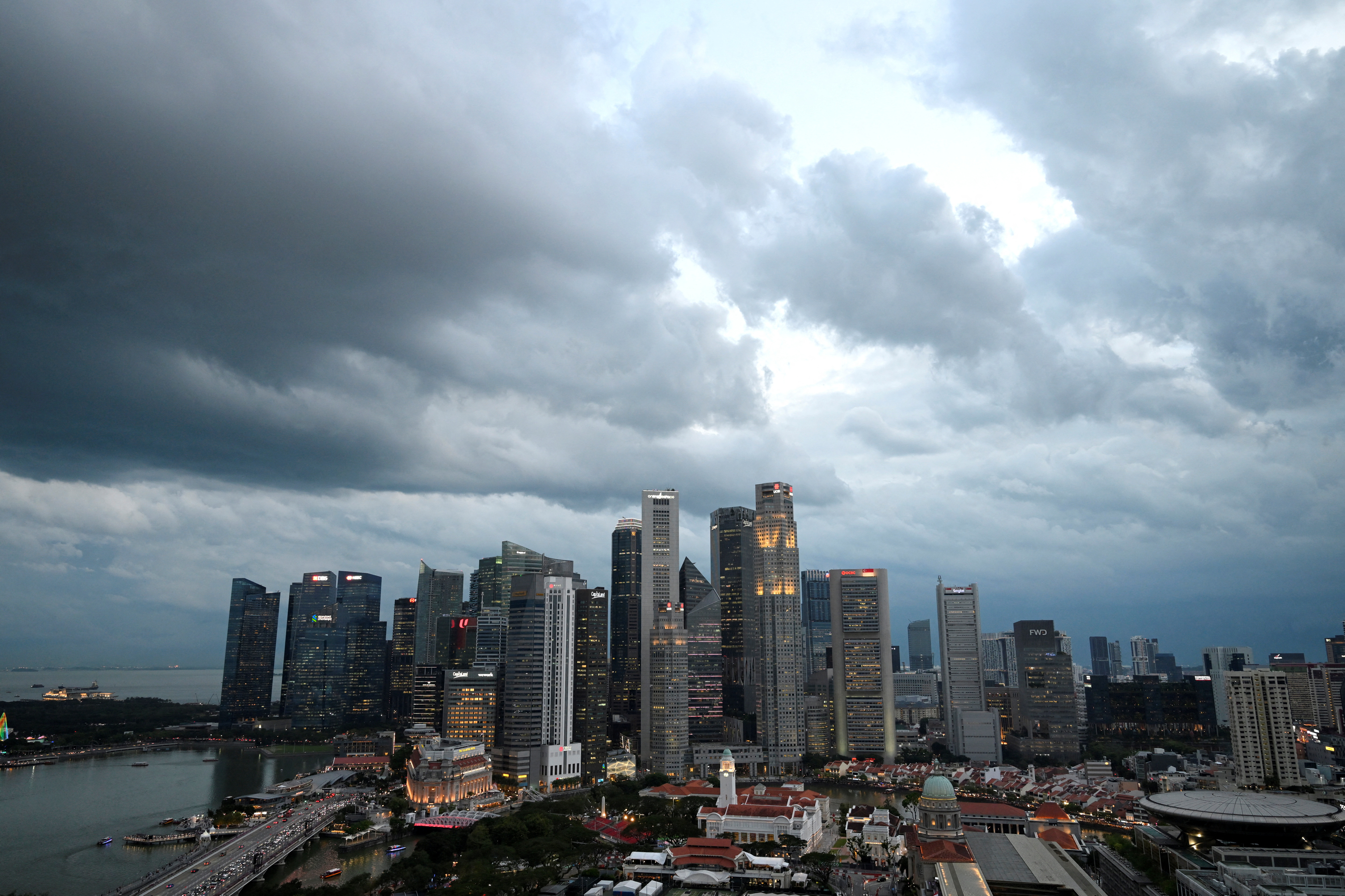 A view of the skyline in Singapore