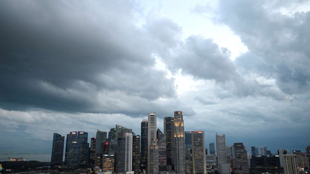 A view of the skyline in Singapore