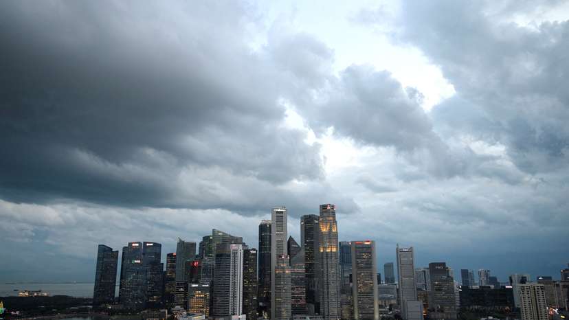 A view of the skyline in Singapore