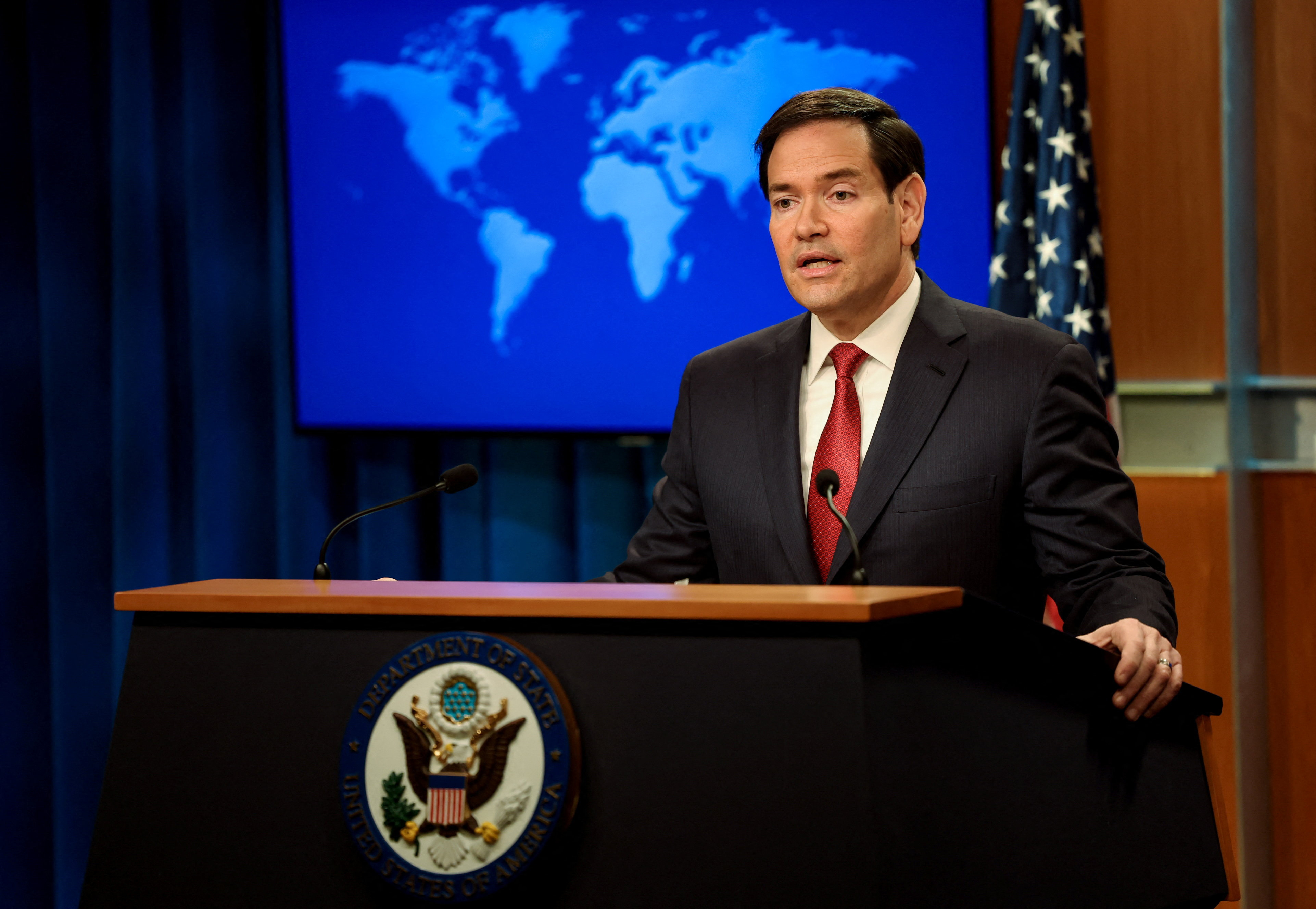 U.S. Secretary of State Rubio holds end-of-year press conference at the State Department in Washington