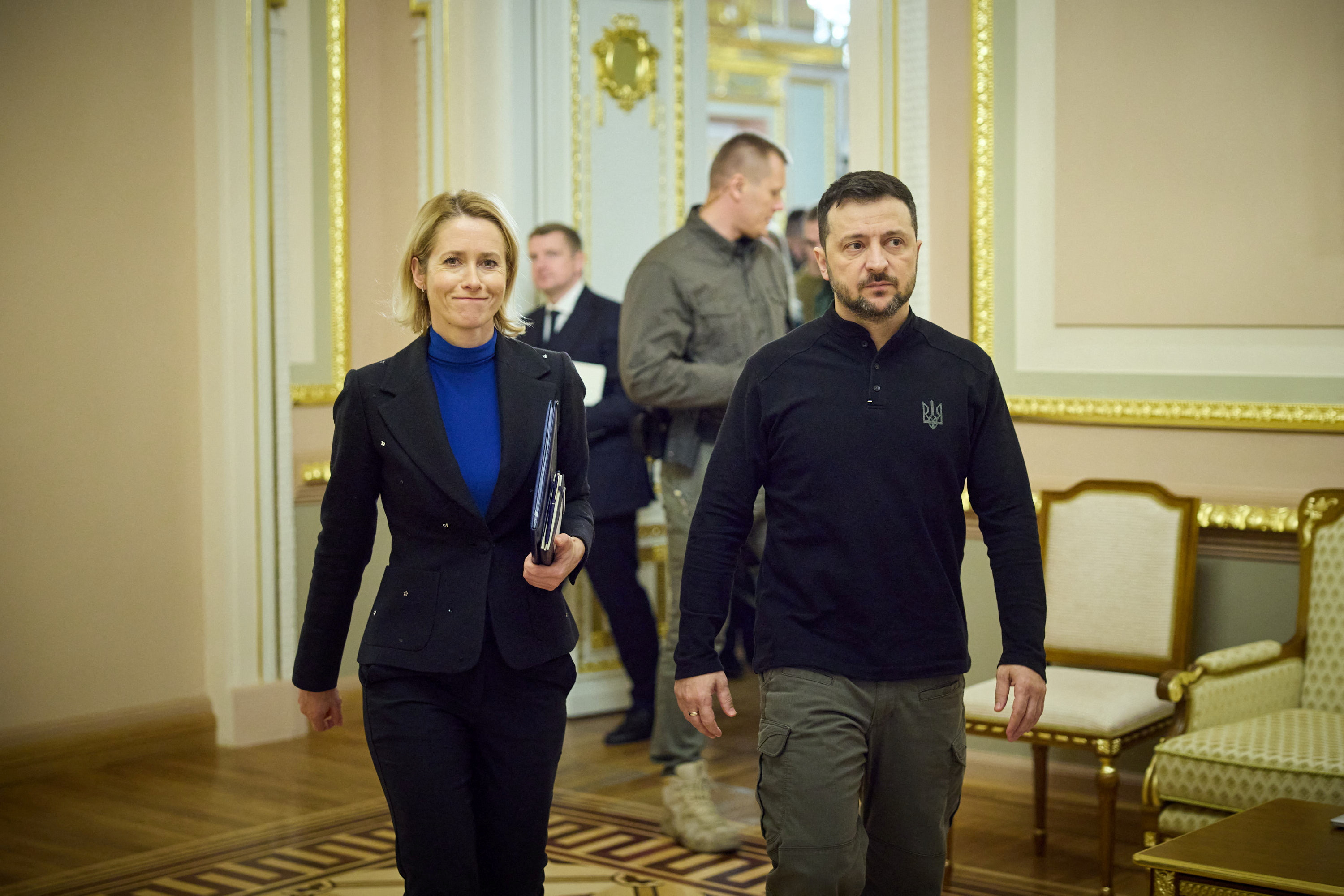 Ukraine's President Zelenskiy meets European Commission Vice-President Kallas, in Kyiv