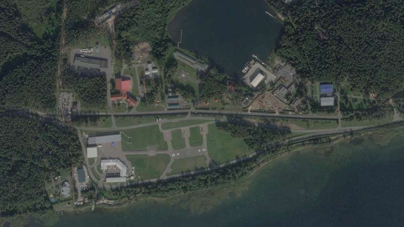 A view of Vladimir Putin's residential complex in Roshchino, Novgorod Region