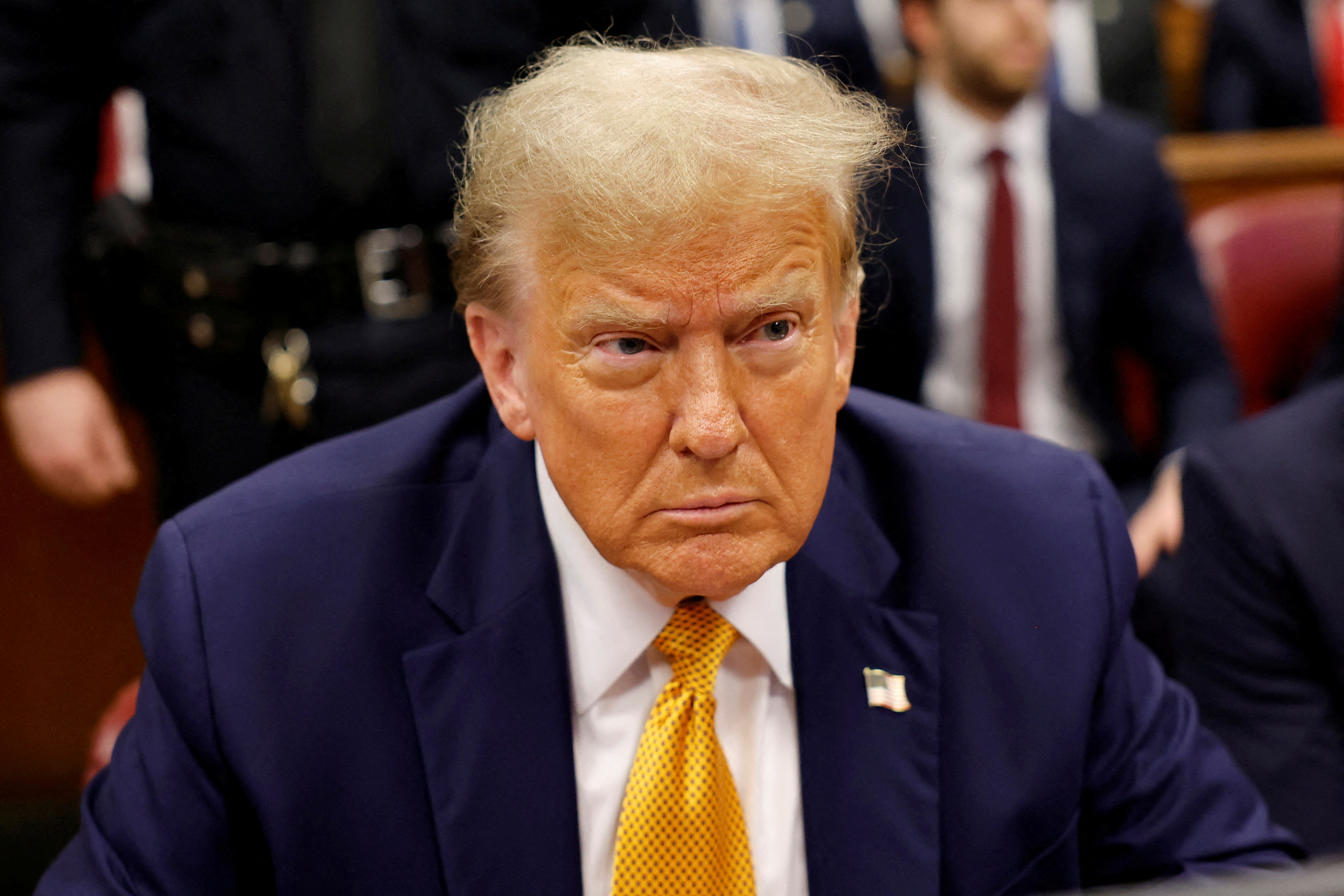 FILE PHOTO: Former U.S. President Trump's criminal trial on charges of falsifying business records continues in New York
