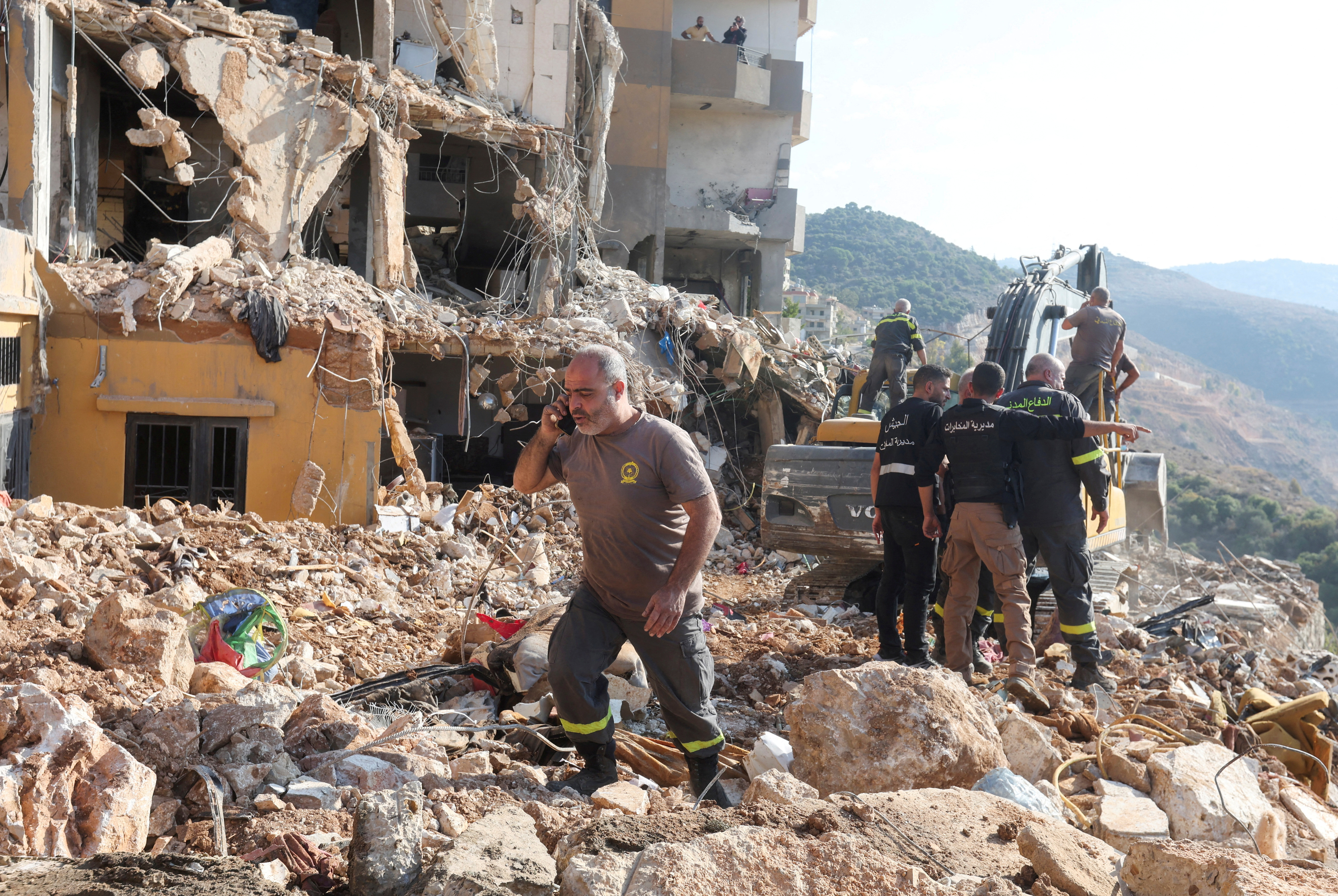 Aftermath of an Israeli strike on Barja