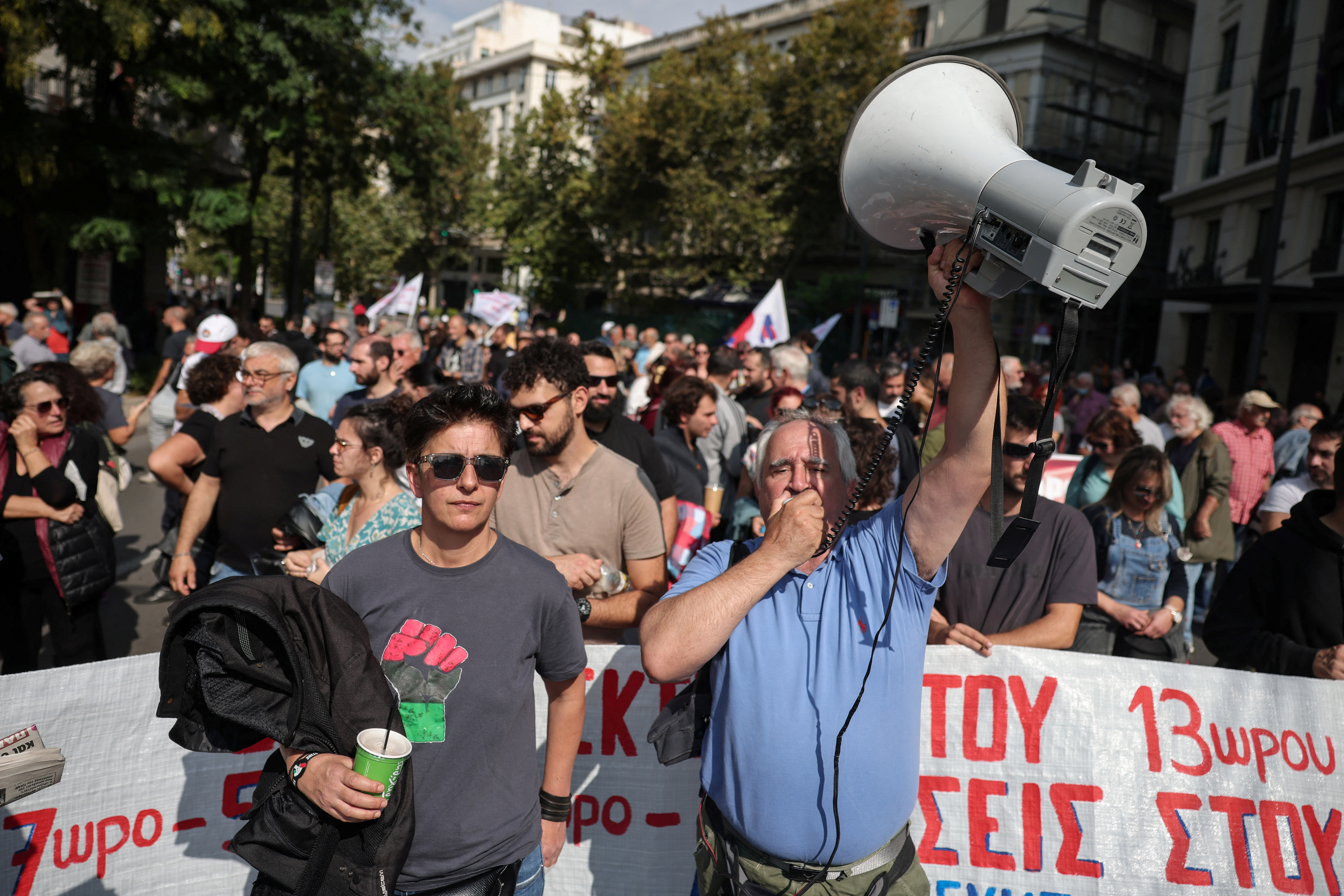 Greek trade unions hold one-day strike to protest extended working hours