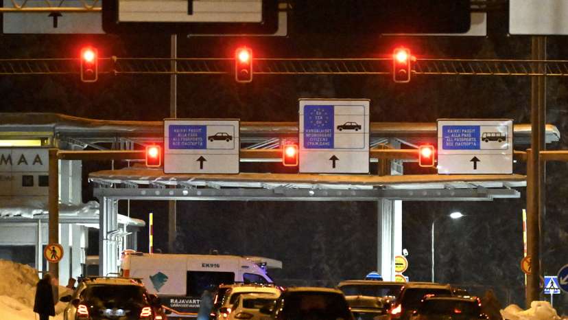 The Vaalimaa border check point between Finland and Russia in Virolahti
