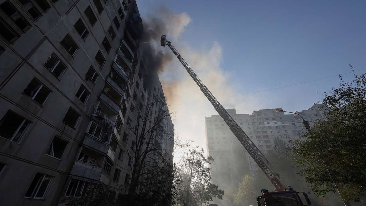 Aftermath of a Russian air strike in Kharkiv