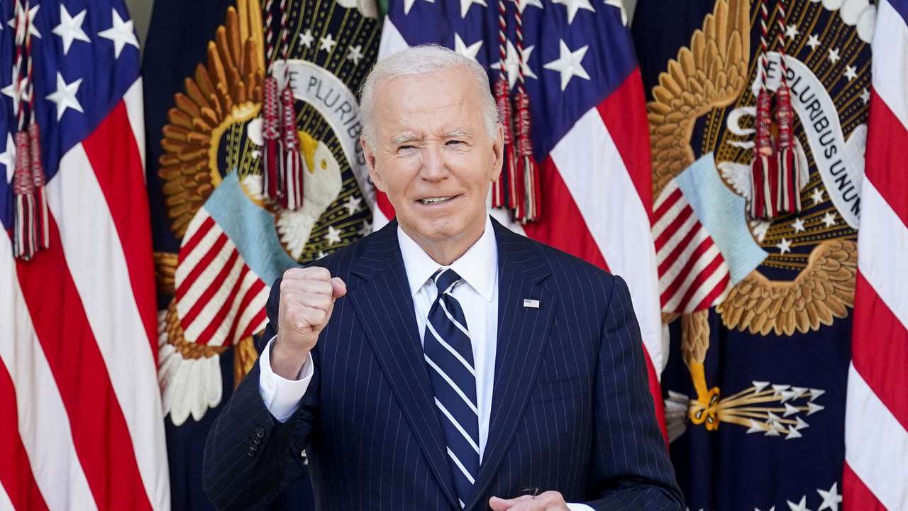 U.S. President Biden delivers remarks on the 2024 election results and the upcoming presidential transition of power, in the Rose Garden of the White House in Washington