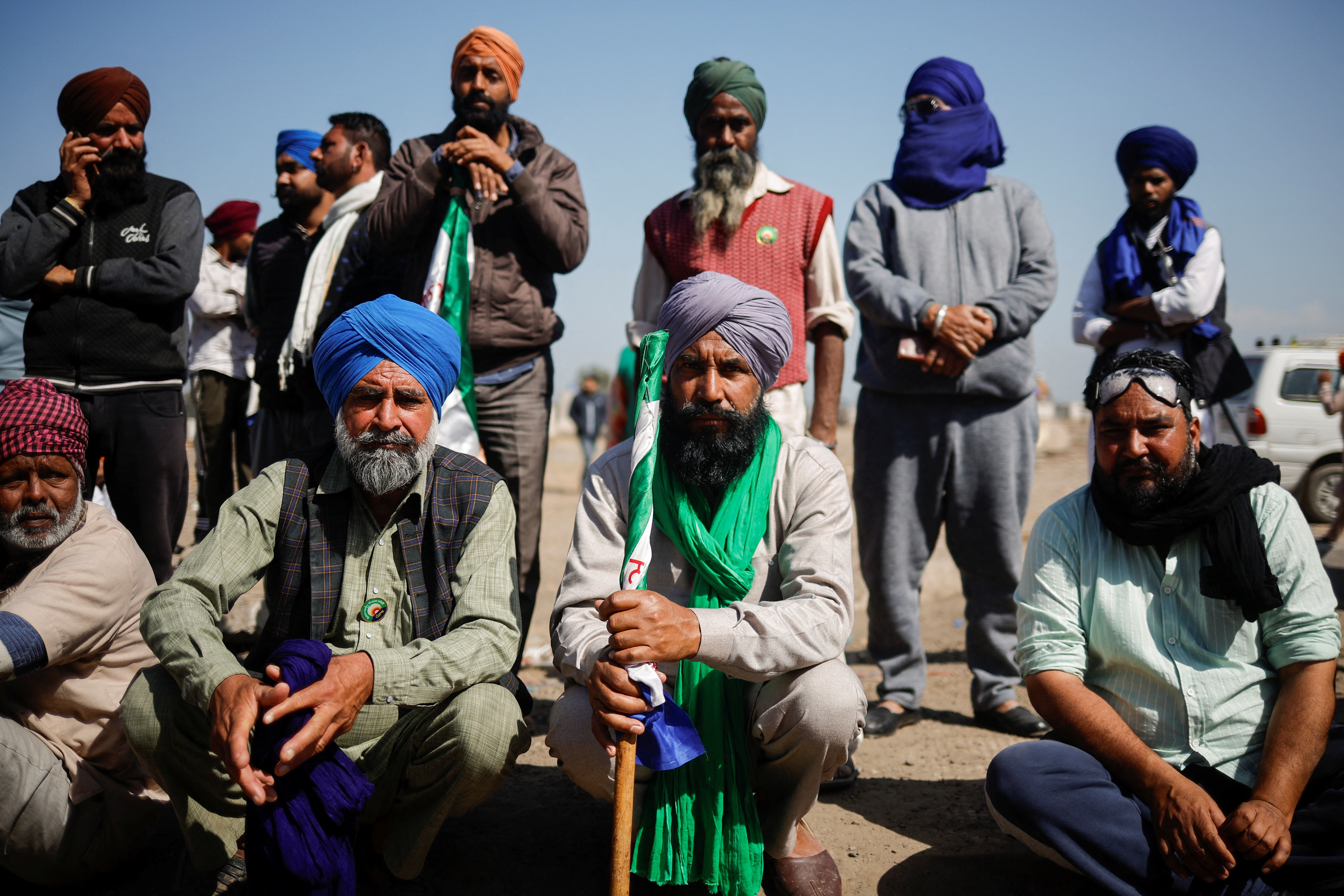 Indian farmers march towards New Delhi to press for better crop prices promised to them in 2021