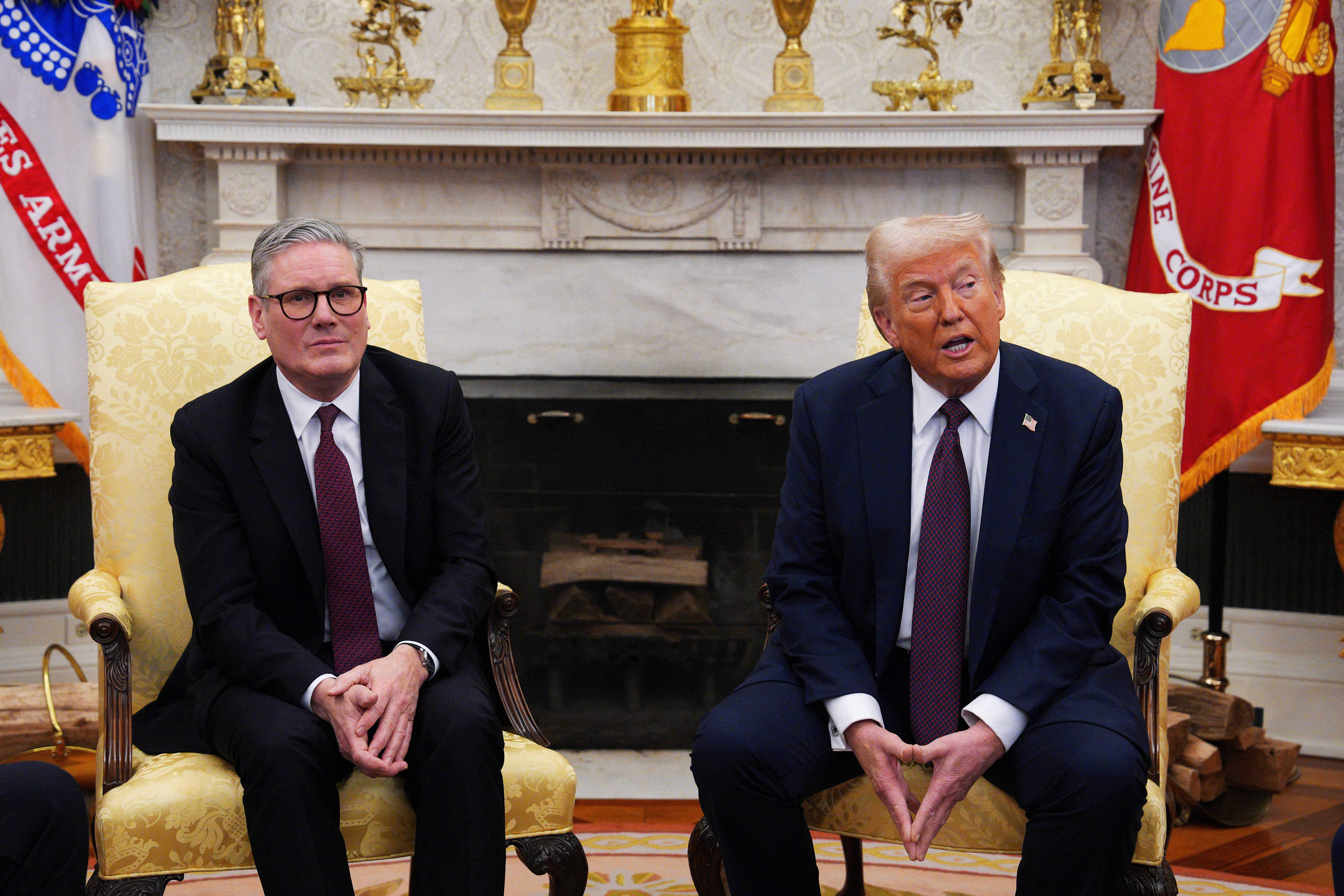British Prime Minister Starmer meets with U.S. President Trump in Washington