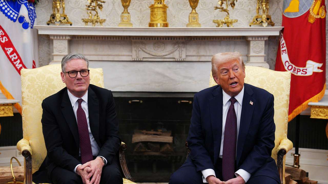 British Prime Minister Starmer meets with U.S. President Trump in Washington