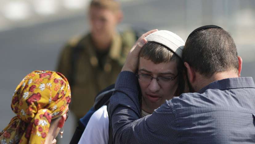 Recruits present themselves to Israel Defense Forces (IDF) amid the ongoing conflict between Hamas and Israel