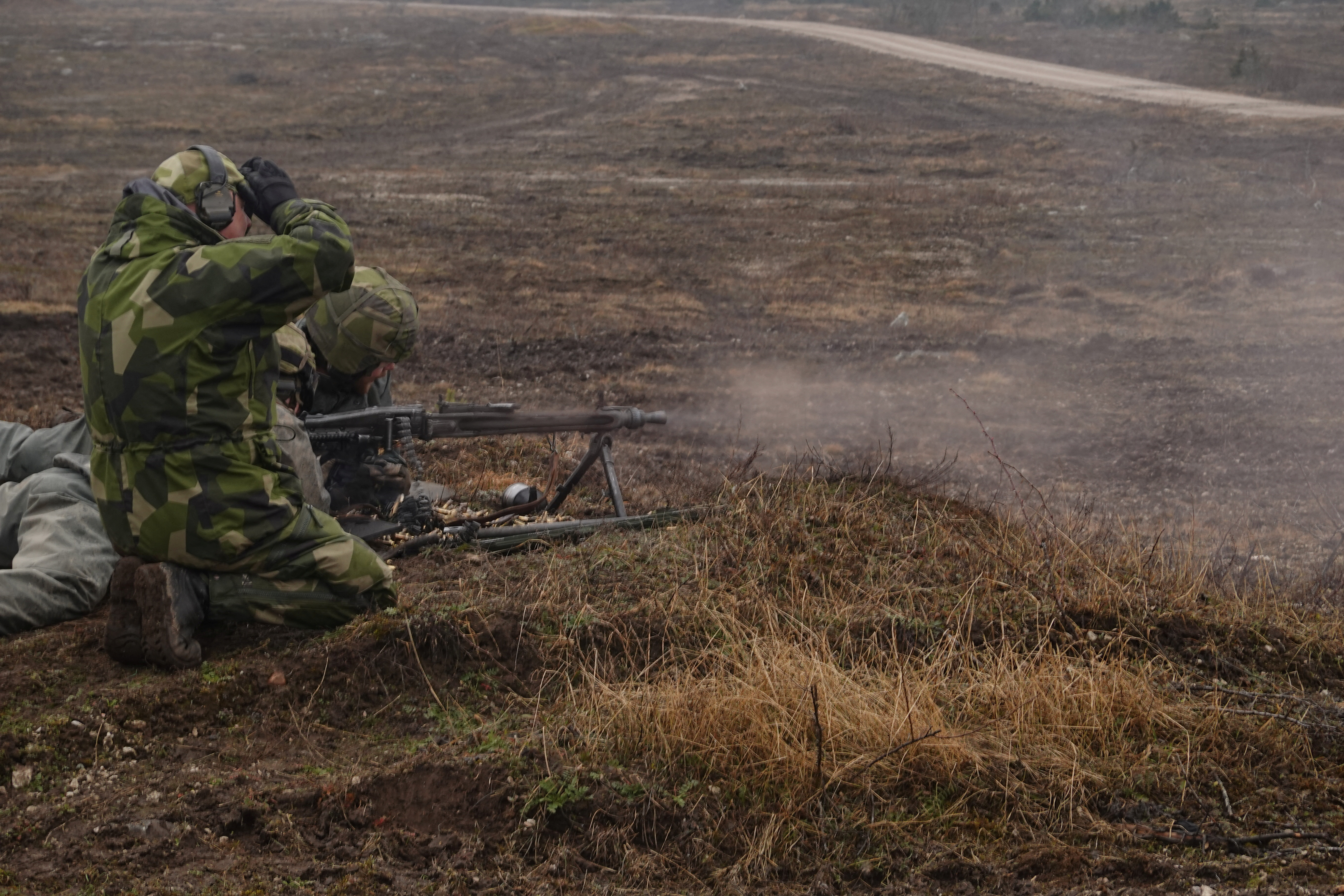 FILE PHOTO: The Gotland regiment trains in a wood outside Visby on the Baltic island of Gotland
