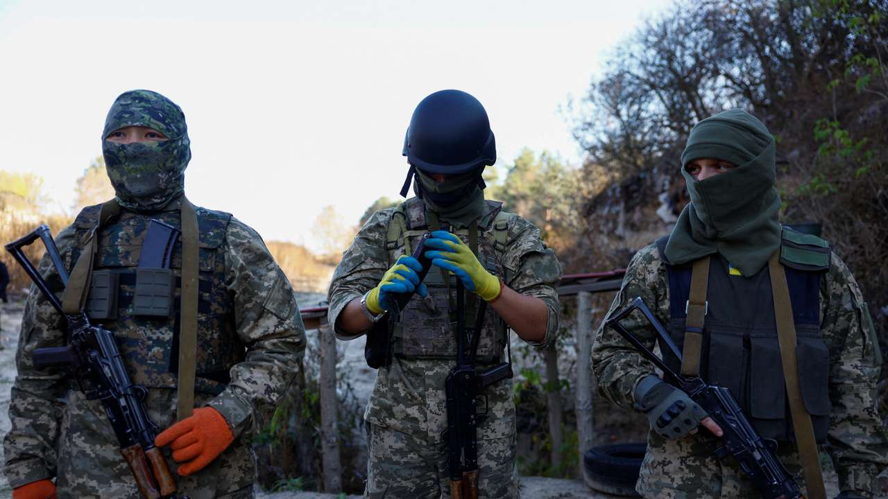 Military exercises of the Siberian Battalion in Kyiv region