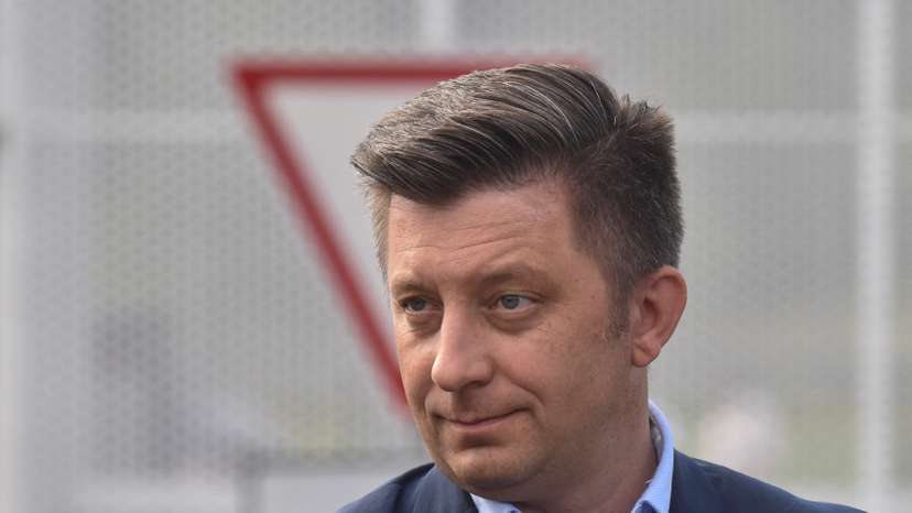 Chief of the Chancellery of the Polish Prime Minister Office Dworczyk the renovated Ukraine-Poland border crossing point near the village of Krakovets