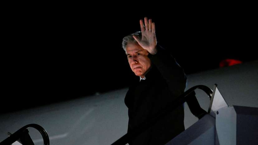 FILE PHOTO: U.S. Secretary of State Antony Blinken arrives for the Munich Security Conference (MSC) in Munich